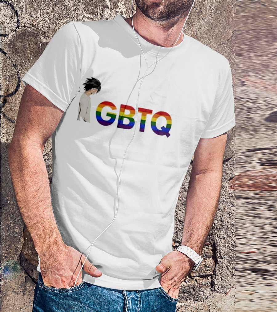 L Lawliet Death Note LGBTQ Rainbow Pride Month T-Shirt