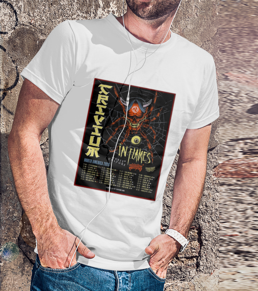 Trivium In Flames Orbit Culture Fit For An Autopsy North America 2026 Tour Dates And Locations T-Shirt