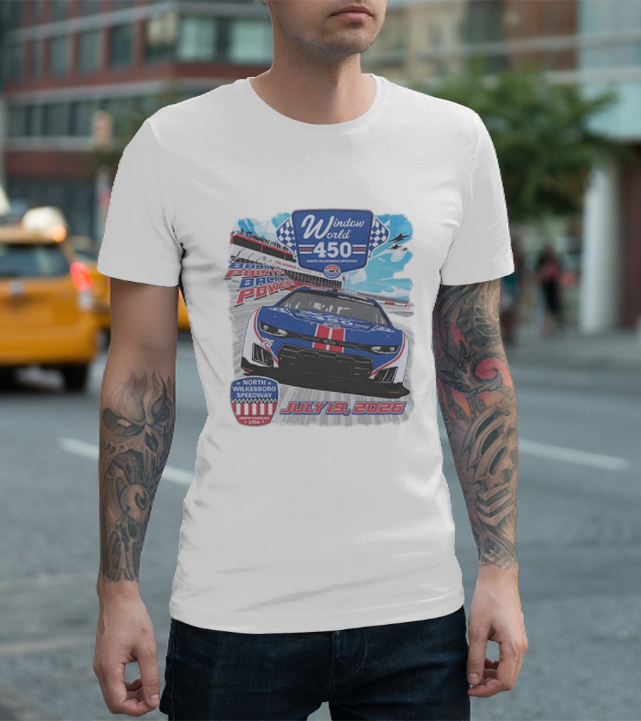 Window World 450 North Wilkesboro Speedway Race July 19 2026 Back To Back Power Racing Event T-Shirt