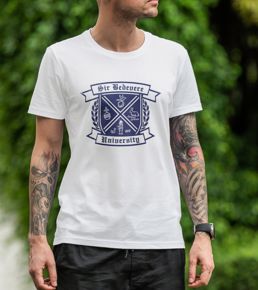 Sir Bedevere University Monty Python Crest Shield T-Shirt