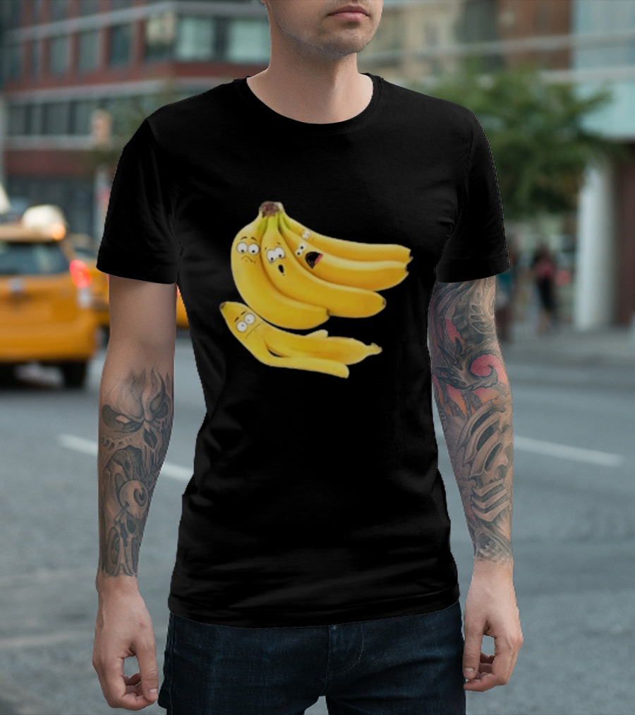 Funny Banana Massacre Organic Bunch Faces T-Shirt