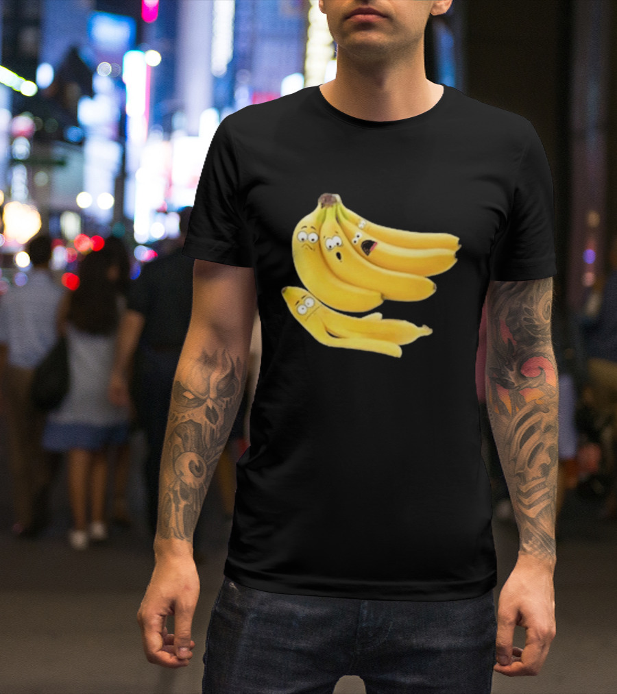 Funny Banana Massacre Organic Bunch Faces T-Shirt