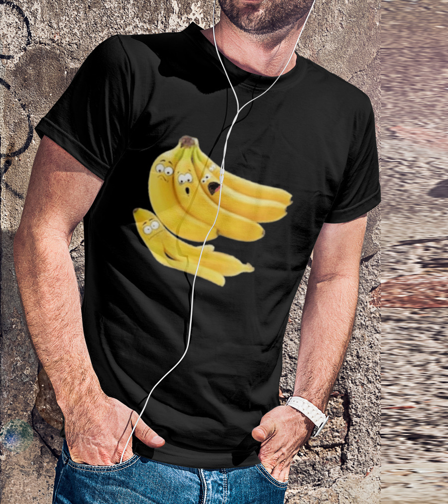 Funny Banana Massacre Organic Bunch Faces T-Shirt