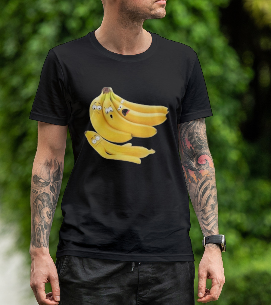 Funny Banana Massacre Organic Bunch Faces T-Shirt
