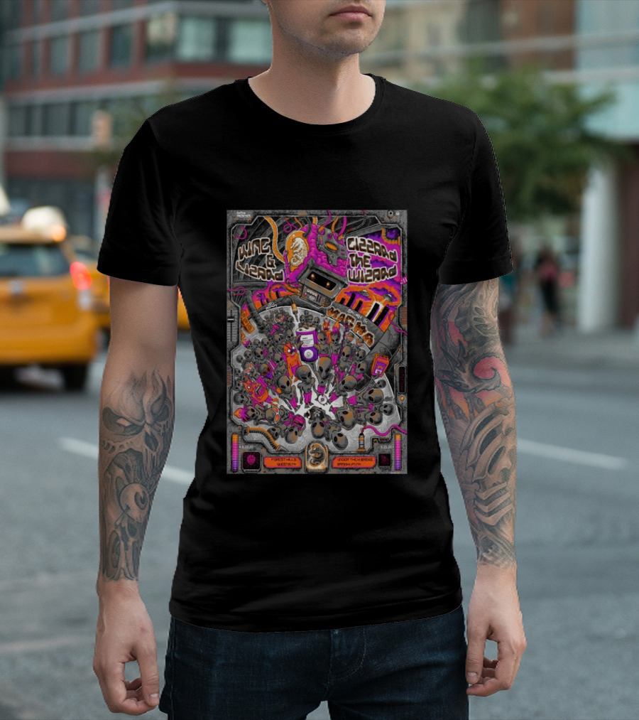 King Gizzard & The Lizard Wizard Aug 22 2026 Forest Hills Stadium Queens New York Tour Under The Bridge Brooklyn T-Shirt