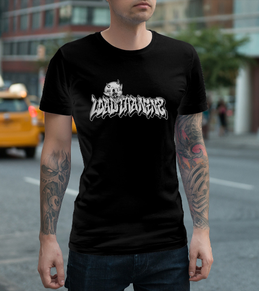 Loadthanine Devil1 Graffiti Style Demon Cartoon T-Shirt