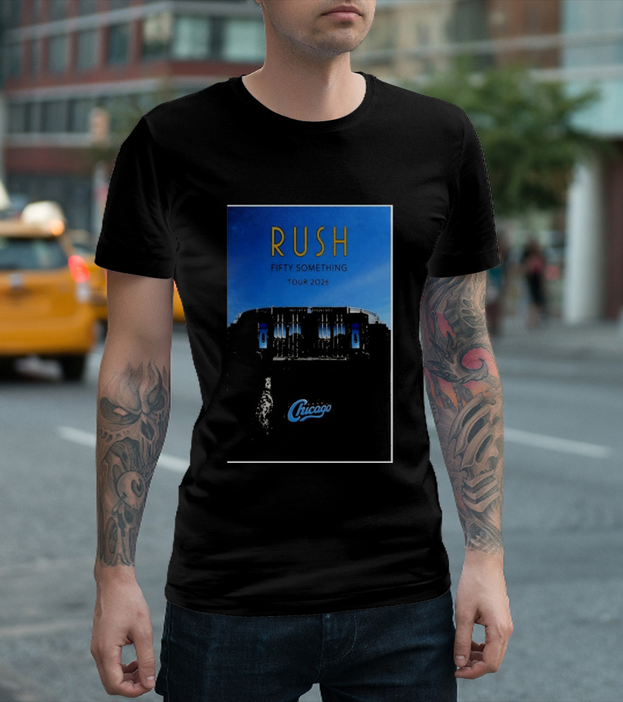 RUSH Fifty Something Tour 2026 Chicago Stadium T-Shirt