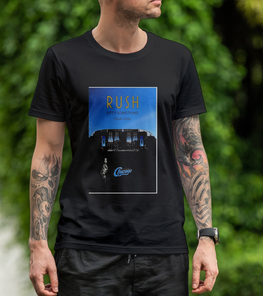 RUSH Fifty Something Tour 2026 Chicago Stadium T-Shirt