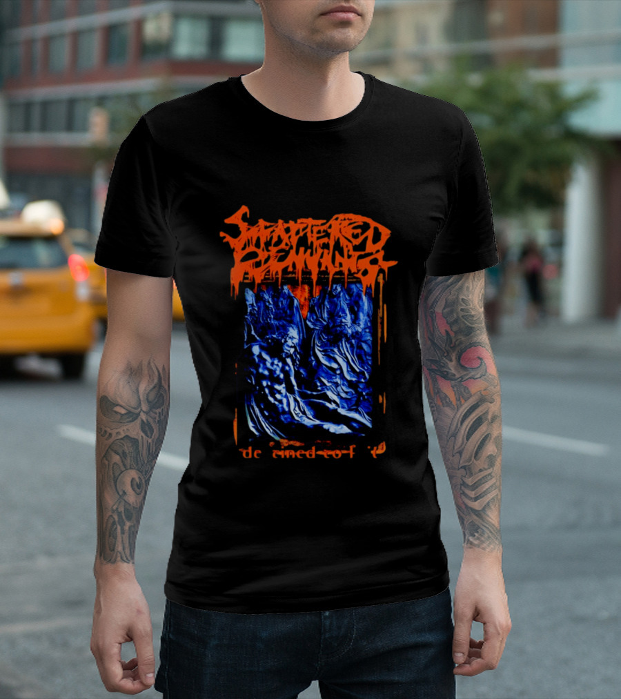 Scattered Remnants Destined To Fail Death Metal Album Cover T-Shirt