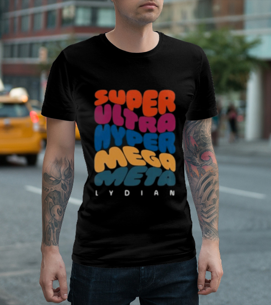 Jacob Collier Store Super Ultra Hyper Mega Meta Lydian Bold Colorful T-Shirt