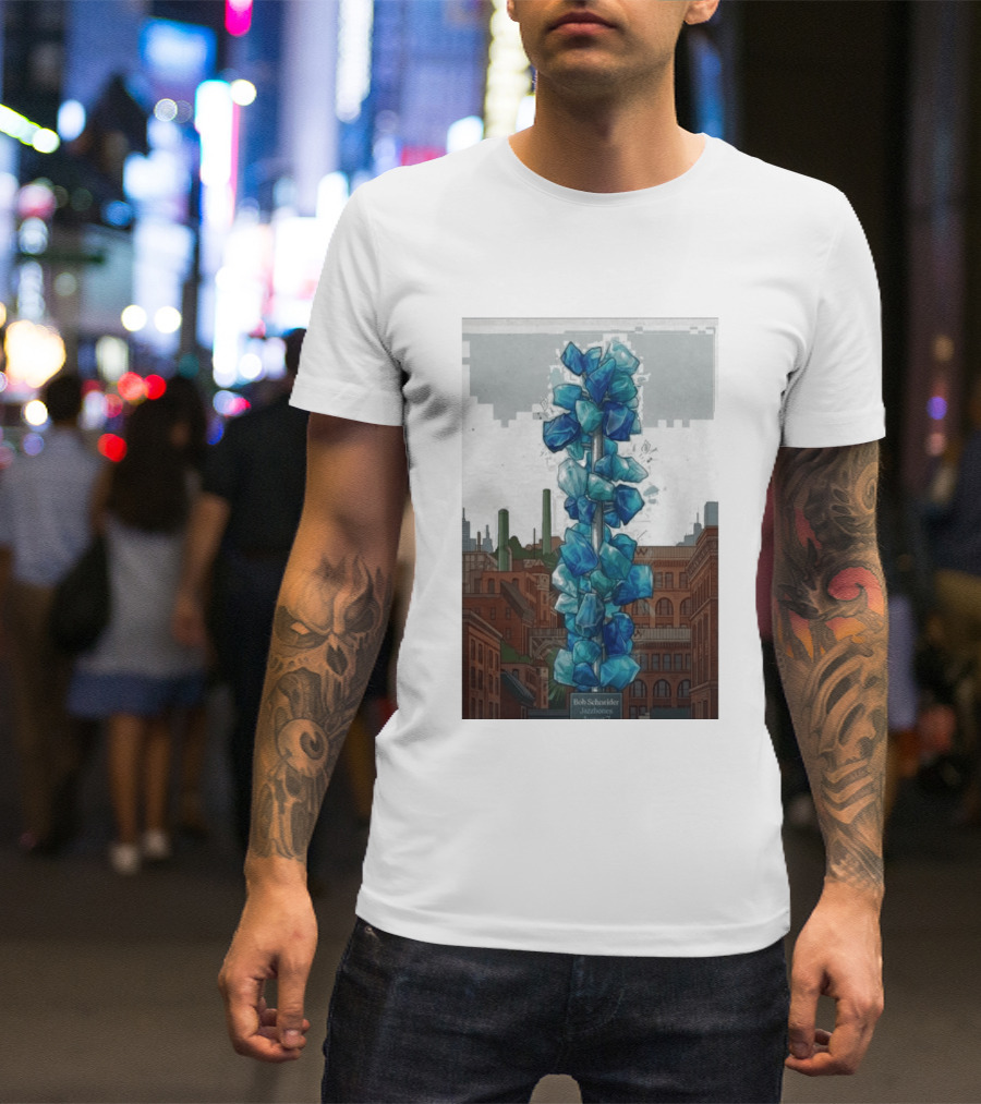 Bob Schneider Jazzbones Tacoma Washington August 7 2026 Blue Crystal Cityscape T-Shirt