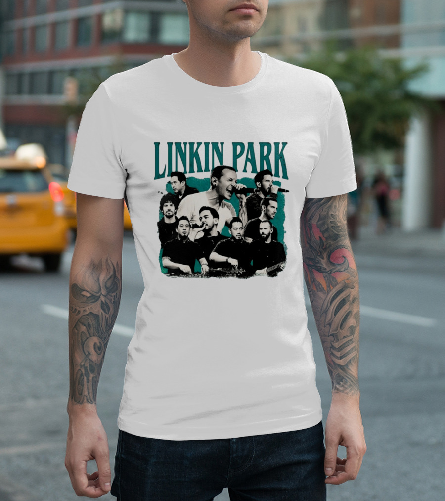 Linkin Park Chester Bennington Mike Shinoda Band Collage T-Shirt