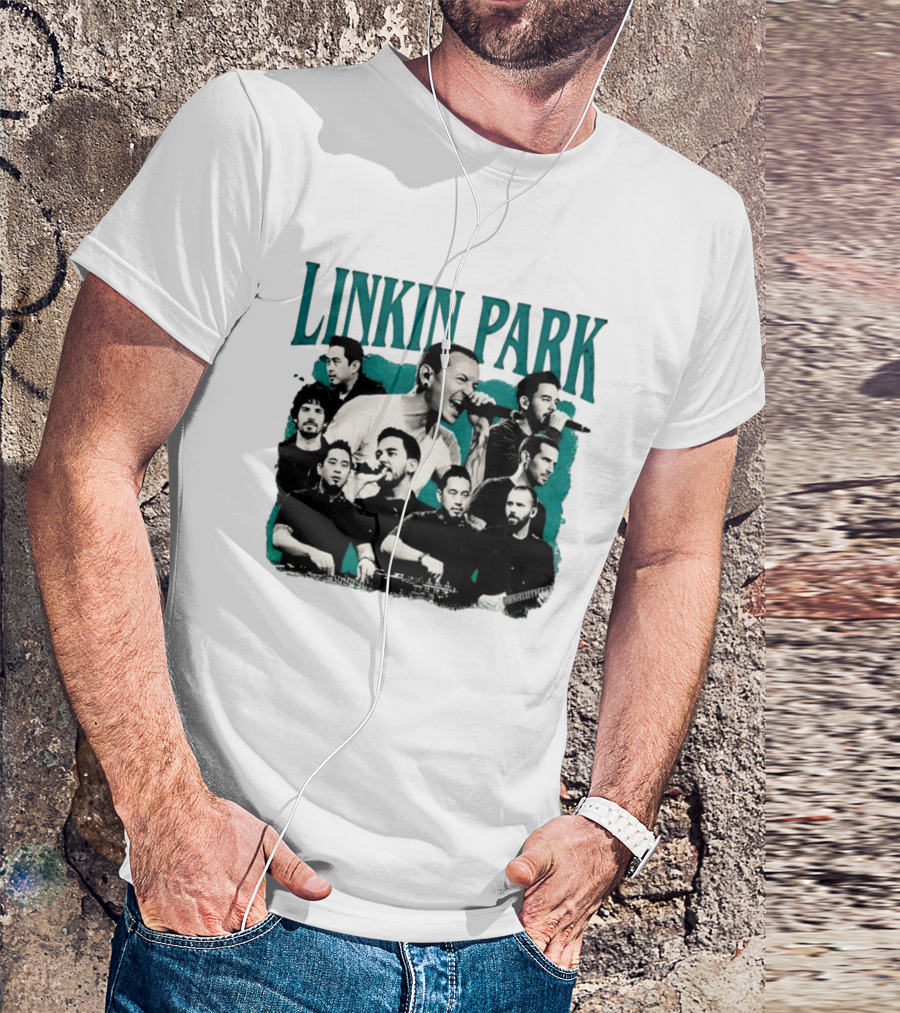 Linkin Park Chester Bennington Mike Shinoda Band Collage T-Shirt