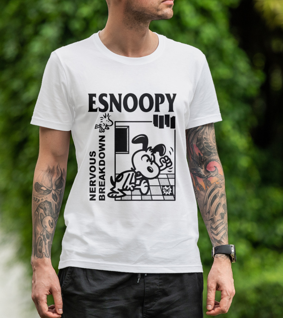 ESNOOPY Nervous Breakdown Comic T-Shirt