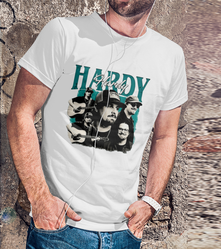 Hardy Country Music Singer Montage Collage T-Shirt