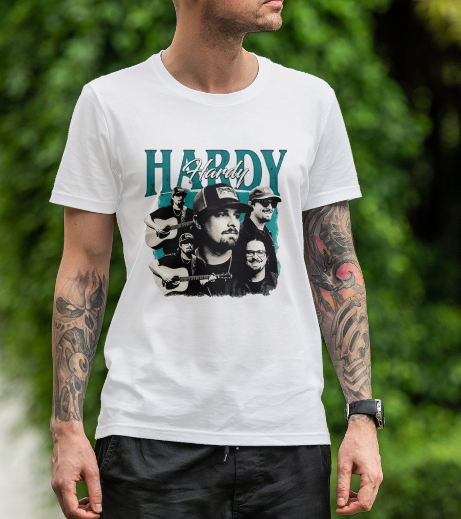 Hardy Country Music Singer Montage Collage T-Shirt