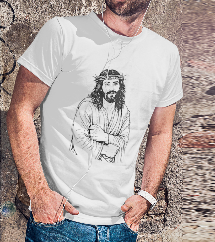 Jesus UFC Dustin Poirier Meme Sketch T-Shirt