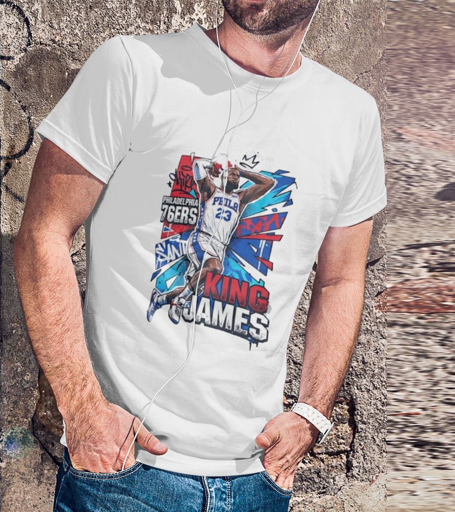 Philadelphia 76ers King James No 23 Dunk Basketball T-Shirt