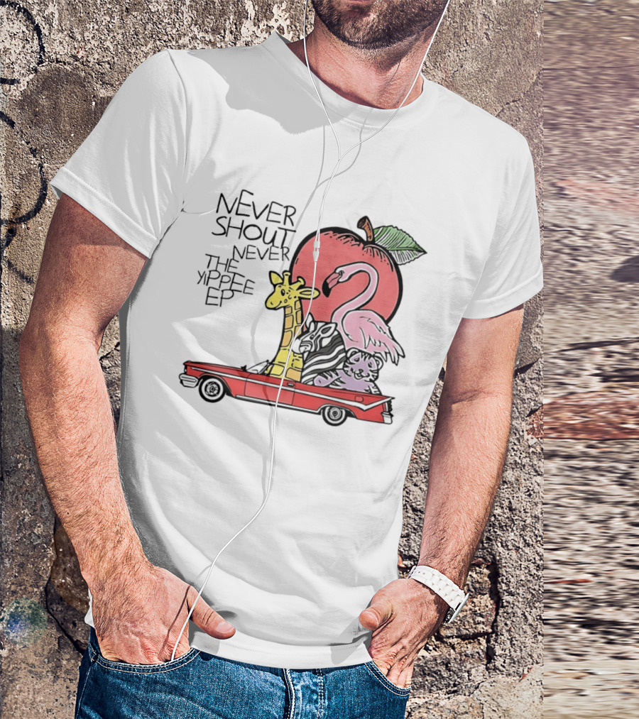 Never Shout Never The Yippee EP Flamingo Giraffe Panda Christofer Drew T-Shirt