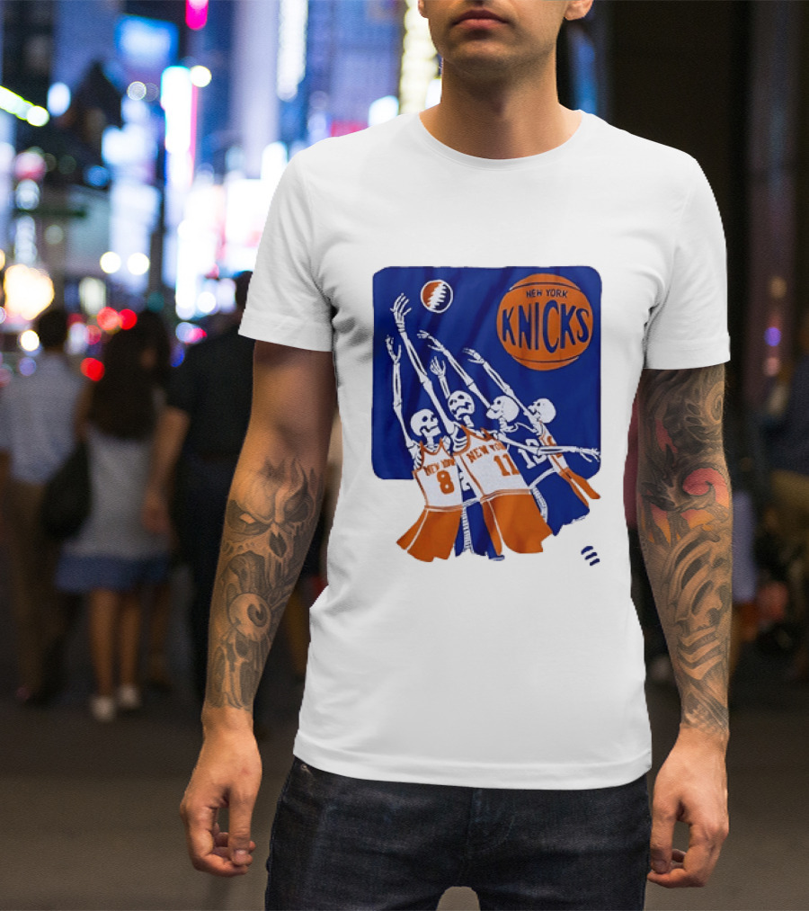 New York Knicks Skeleton Players Jersey Number 8 And 11 Basketball Team T-Shirt