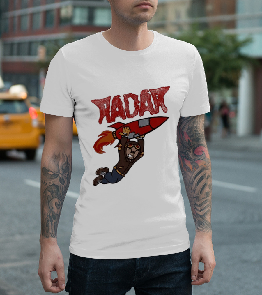 Radar Rocket Cartoon Pilot Heat Seekers T-Shirt