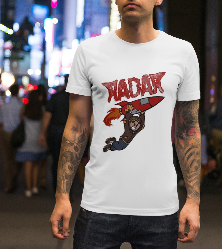 Radar Rocket Cartoon Pilot Heat Seekers T-Shirt