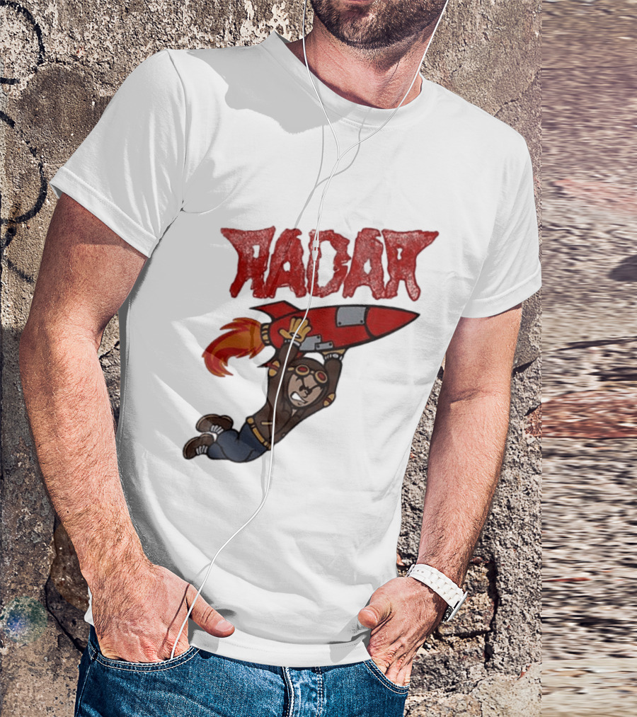 Radar Rocket Cartoon Pilot Heat Seekers T-Shirt