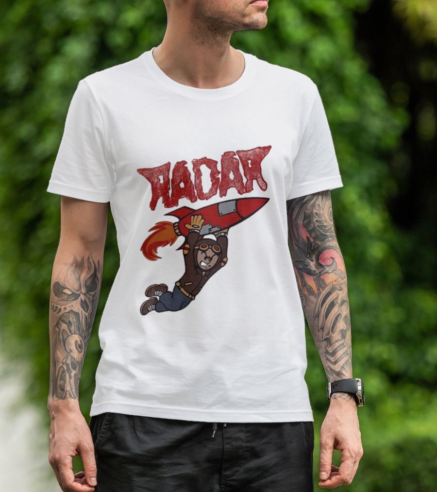 Radar Rocket Cartoon Pilot Heat Seekers T-Shirt