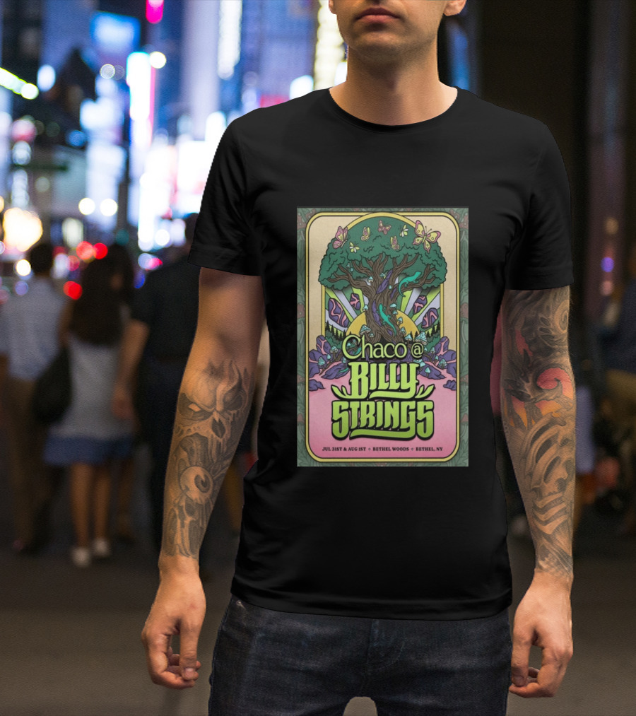 Chaco Billy Strings Bethel NY July 31st August 1st Bethel Woods Summer Concert T-Shirt