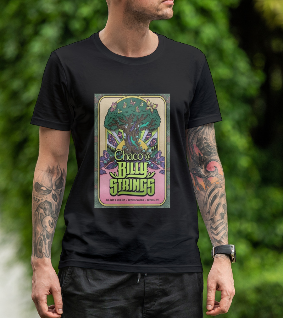 Chaco Billy Strings Bethel NY July 31st August 1st Bethel Woods Summer Concert T-Shirt