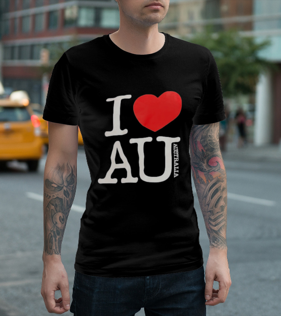 I Love AU Heart Australia Souvenir T-Shirt