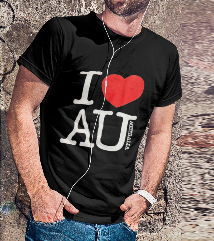 I Love AU Heart Australia Souvenir T-Shirt
