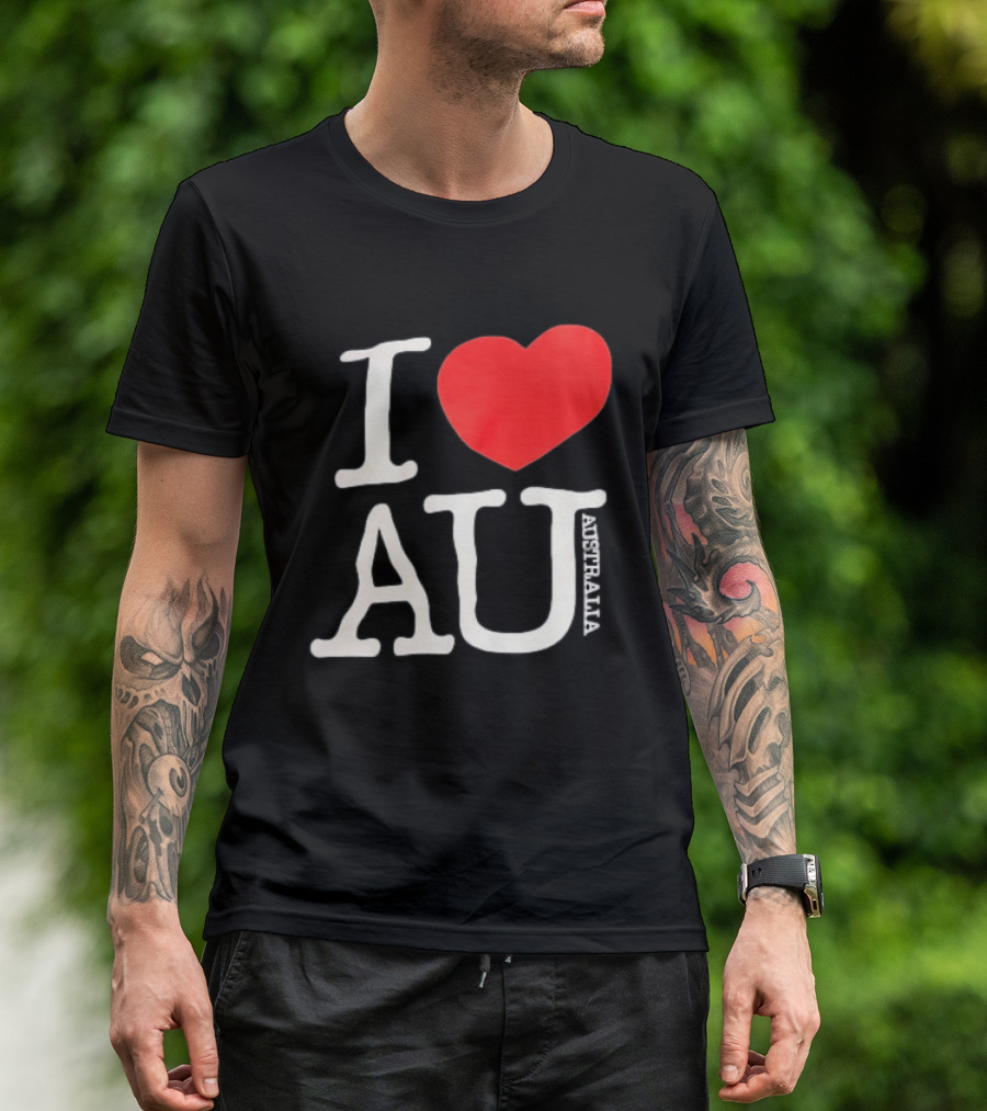 I Love AU Heart Australia Souvenir T-Shirt