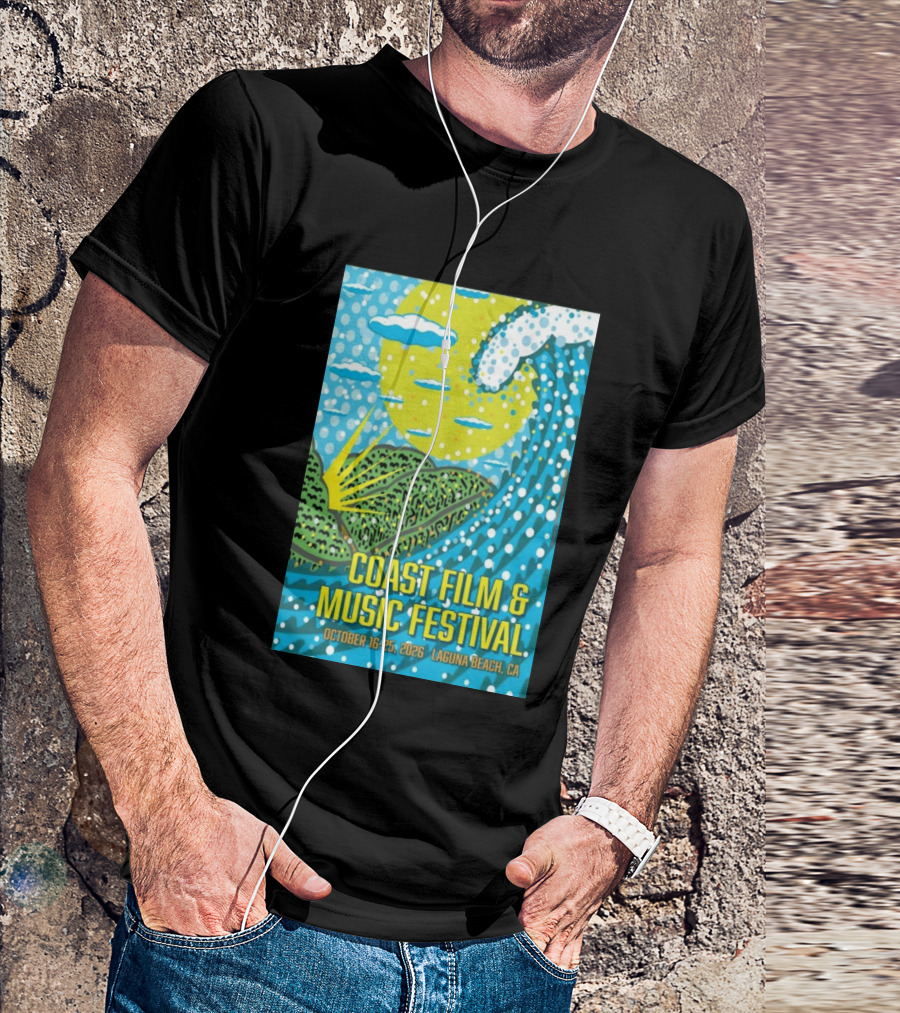 Coast Film And Music Festival Laguna Beach CA October 16 25 2026 Scenic Wave Sun And Clouds T-Shirt