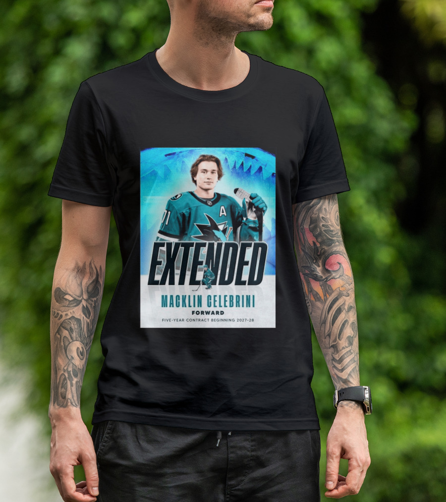 Extended Macklin Celebrini Forward Five Year Contract Beginning 2027 28 T-Shirt