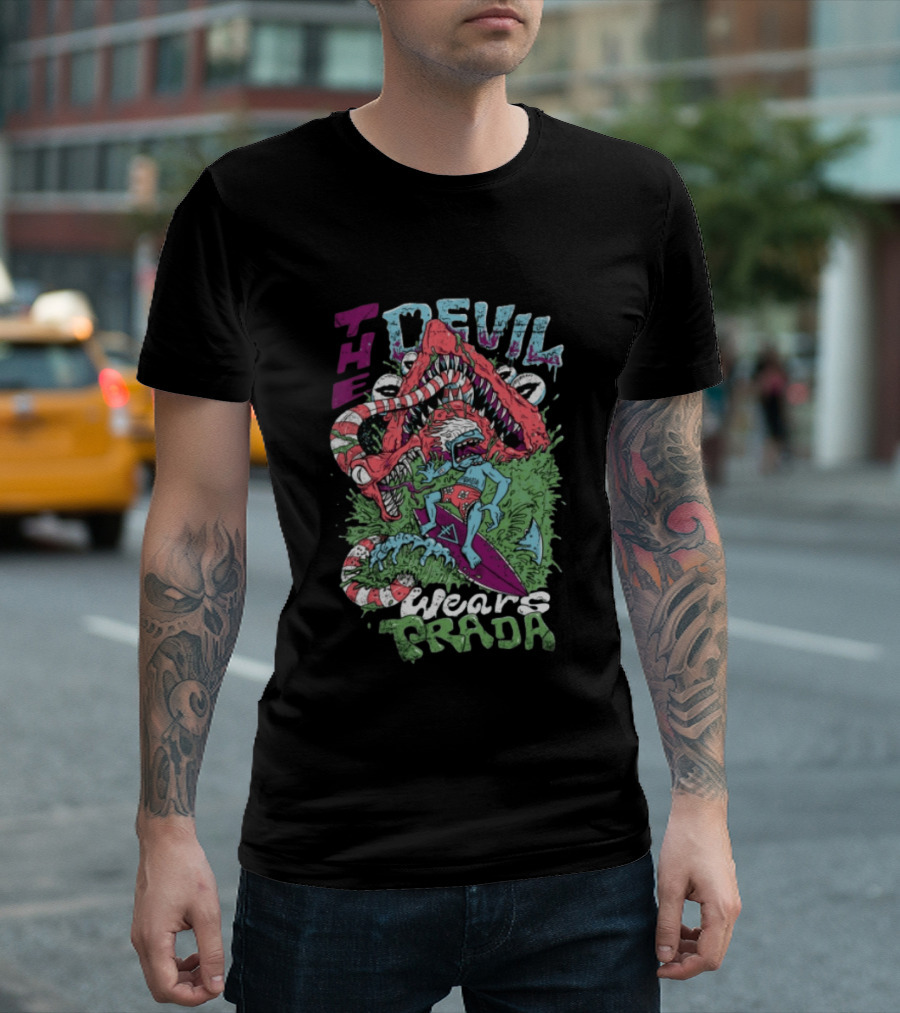 The Devil Wears Prada Surf's Up Crocodile Monster Scene T-Shirt