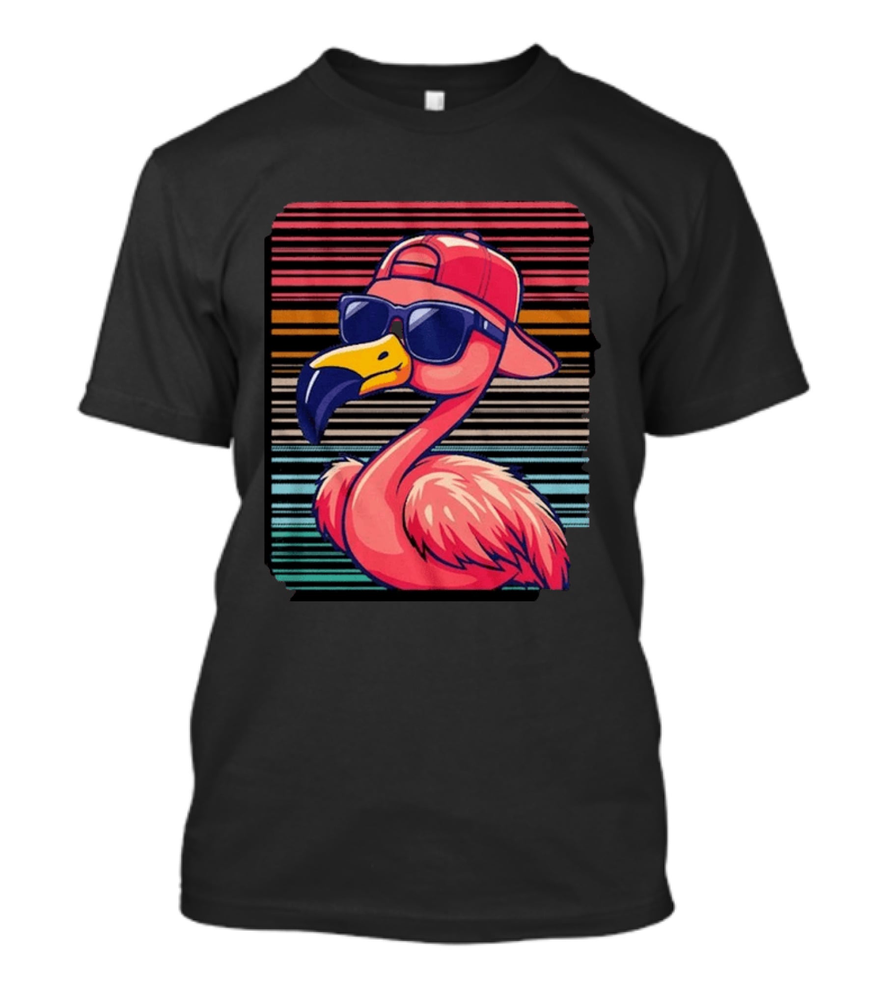 Flamingo Cool Vibes Sunglasses And Cap T-Shirt