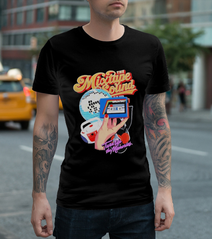The Mixtape Sound Walkman Turn Up The Memories Disco Vibes T-Shirt