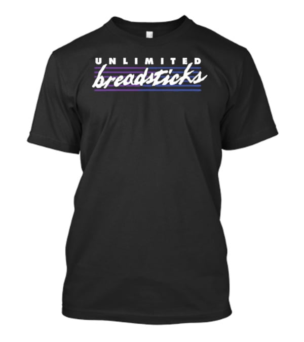 Unlimited Breadsticks Unsolved 2026 Purple Blue Stripes T-Shirt