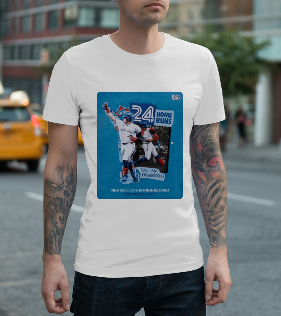 Kazuma Okamoto 24 Home Runs Ties Blue Jays Rookie Record Eric Hinske 2002 T-Shirt