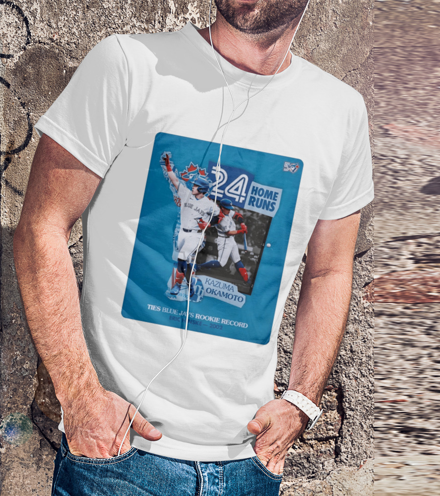 Kazuma Okamoto 24 Home Runs Ties Blue Jays Rookie Record Eric Hinske 2002 T-Shirt