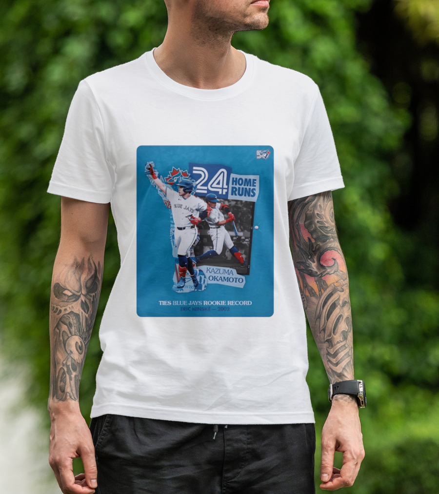 Kazuma Okamoto 24 Home Runs Ties Blue Jays Rookie Record Eric Hinske 2002 T-Shirt