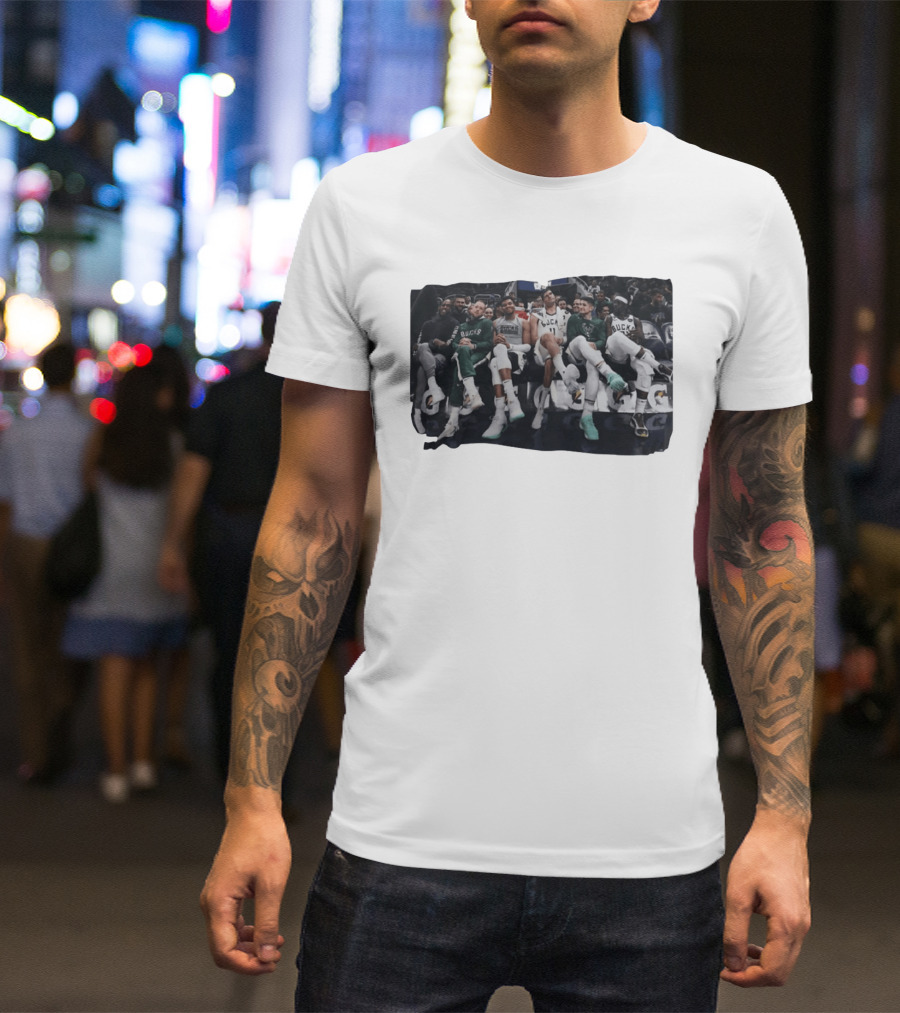Milwaukee Bucks NBA Basketball Team Bench Players T-Shirt