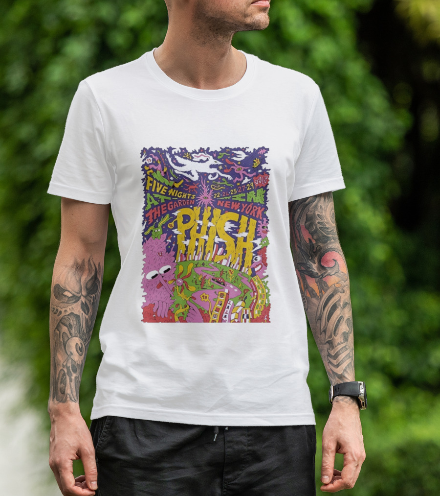 Phish Five Nights At The Garden New York July 2023 Concert T-Shirt