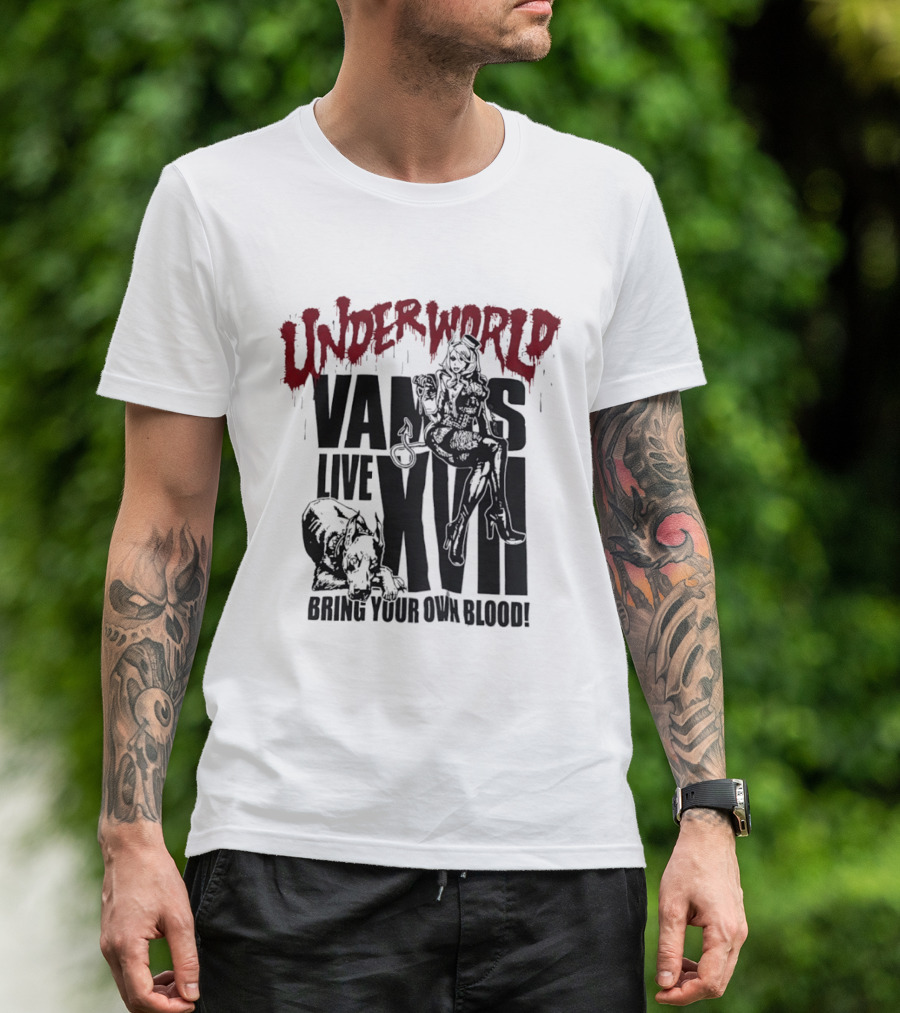 Underworld Vamps Live XVII Bring Your Own Blood Dripping Horror Aesthetic T-Shirt