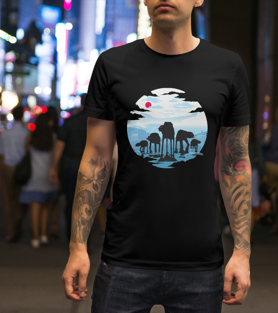 AT AT Walkers Ice Planet Battle Scene T-Shirt