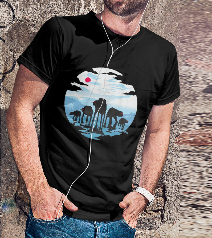 AT AT Walkers Ice Planet Battle Scene T-Shirt