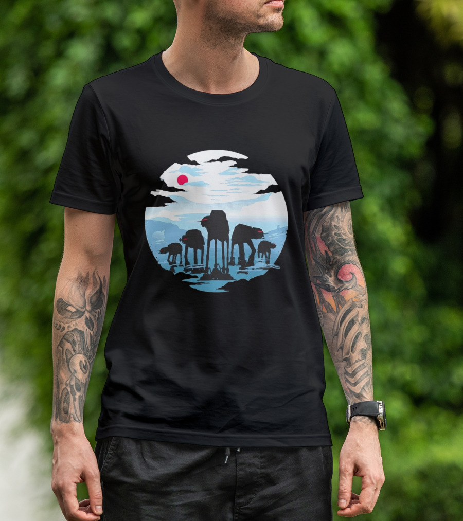 AT AT Walkers Ice Planet Battle Scene T-Shirt