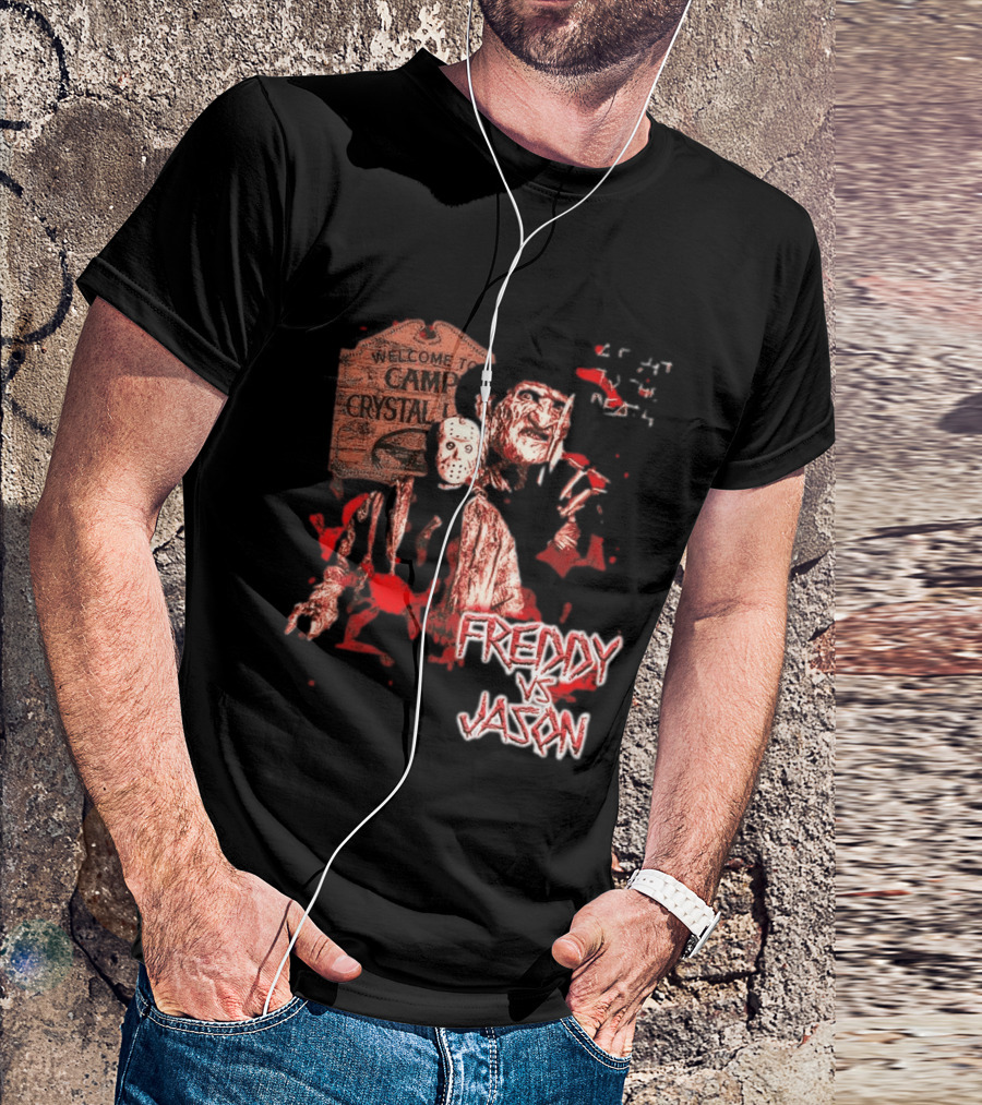 Freddy Vs Jason Welcome To Camp Crystal Lake Halloween T-Shirt