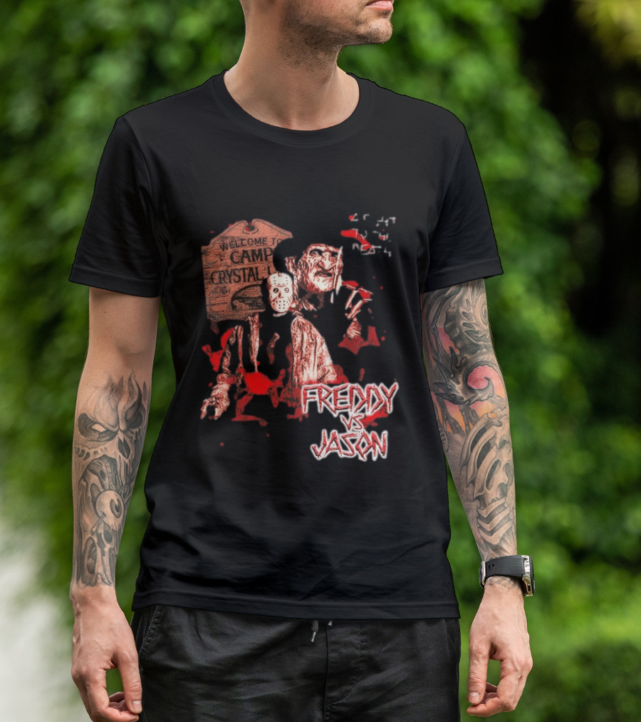 Freddy Vs Jason Welcome To Camp Crystal Lake Halloween T-Shirt